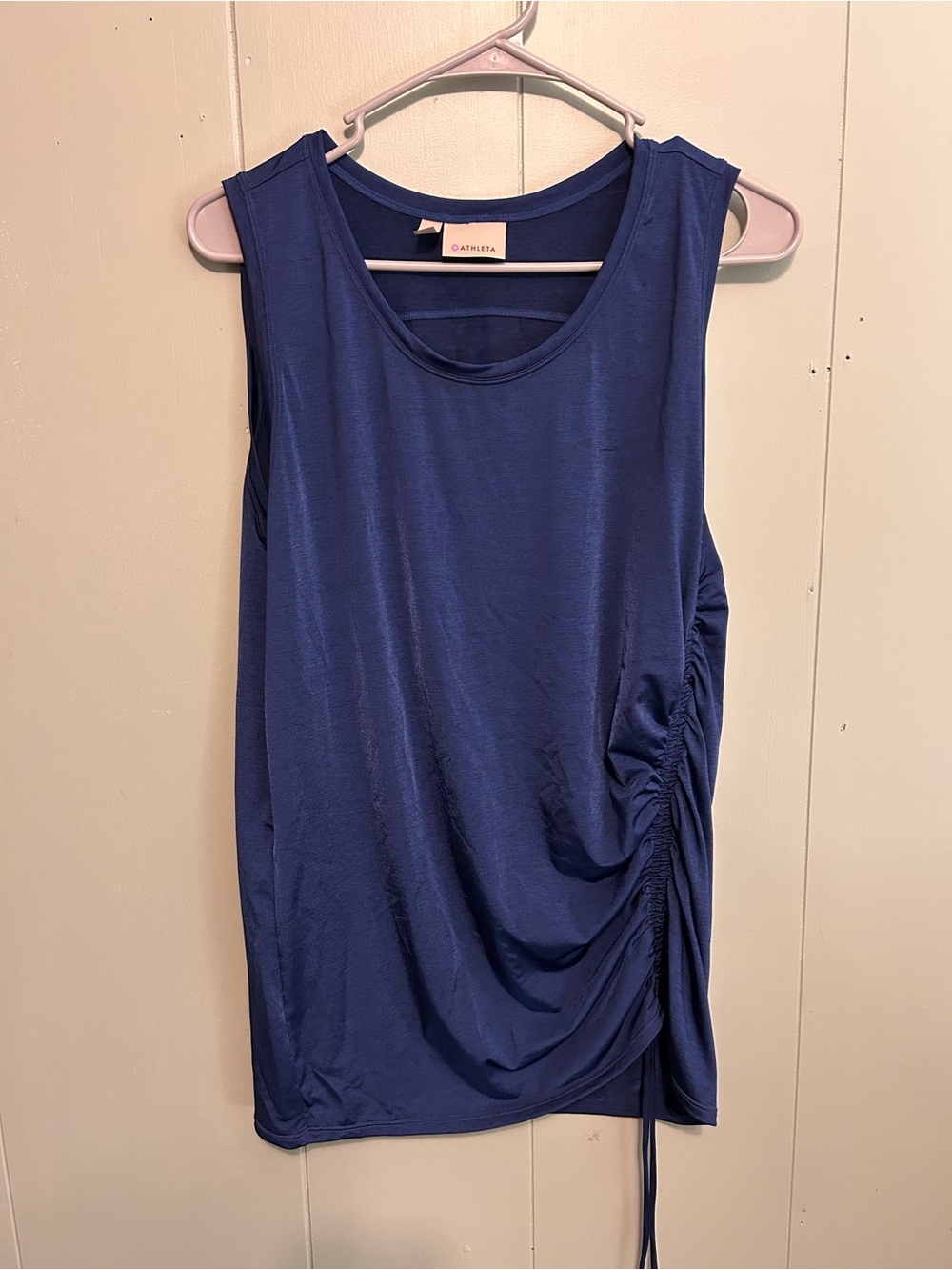 Athleta Deep Blue Side-Ruched Tank Top